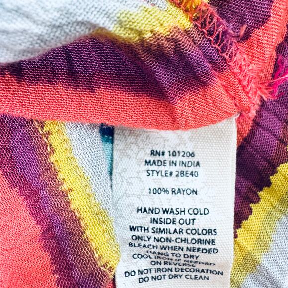 Soft Surroundings Womens Short Sleeve T Shirt Blouse Size L Sequins Stripe Multi - Picture 5 of 6